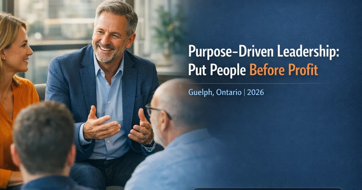 Leader shifting focus from financial metrics to people-centered purpose-driven leadership