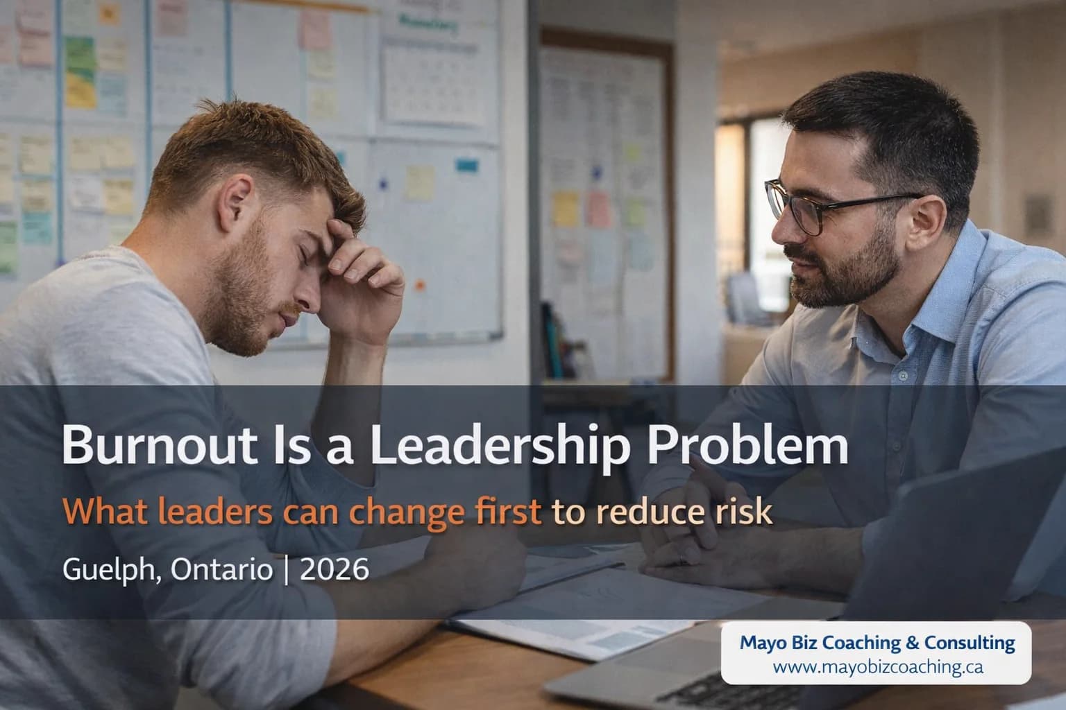 Leader addressing burnout as a workplace design problem through team support and better delegation