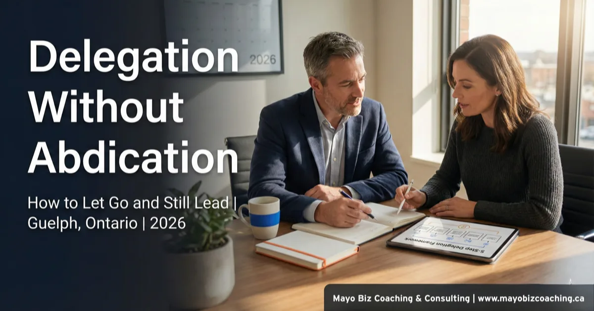 Leader delegating work to a capable team member with clear ownership and authority